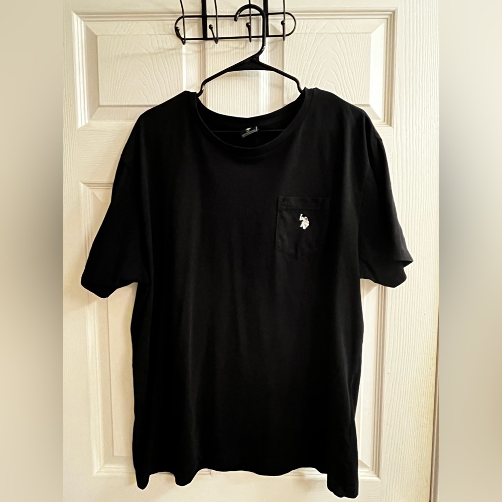 U.S. Polo Assn~Black Short Sleeve Tee with Pocket~XL
